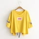 thumbnail image 2 of Camiseta casual de mujer con cuello redondo, media manga, blusa de algodón suelta para chica seitruly AP001743-07, 2 of 7