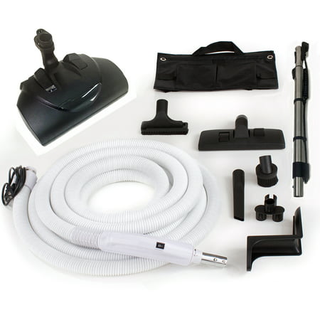 Premium 35 ft Central Vacuum Hose Kit With Direct Connect Wessel Werk Power Nozzle Designed to Fit All Brands like Beam Electrolux