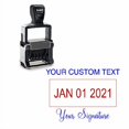 thumbnail image 1 of Custom Text with Your Signature Bottom Dater Stamp, 1 of 4