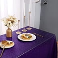 thumbnail image 3 of Kirsooku Purple Sequin Tablecloth Glitter Sparkly Iridescent Shimmer for Rectangle Table Cloth 60 X 120 Table Covers Decorations for Birthday Party Supplies Event Wedding Table Skirt Decor, 3 of 4