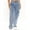 Light Blue, variant on Frostluinai Womens Cargo Jeans Pants High Waist Baggy Wide Leg Jeans Casual Straight Leg Denim Pants Solid Color Vintage Jeans with Pocket