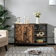 thumbnail image 3 of Costway 2-Door Industrial Kitchen Storage Cabinet Buffet Sideboard Open Shelves, 3 of 10