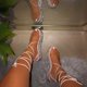 thumbnail image 5 of Nuevas sandalias con cordones para mujer Zapatos de playa planos con diamantes de imitación para mujer Wmkox8yii nm6293, 5 of 7