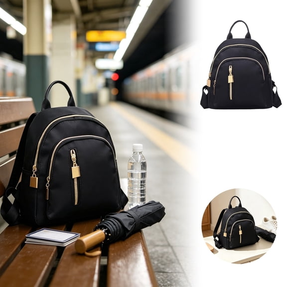 Mini Backpack Purse for Women, Water-Resistant Nylon Casual Daypack, Compact Lightweight Travel Backpack for College Short Trip Shopping Daily Use Weekend Outing