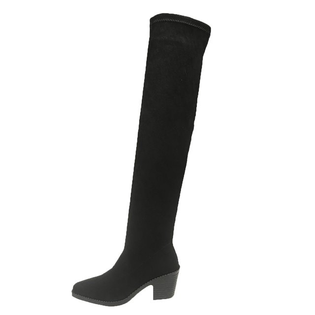 Birdeem Cuissardes pour Femmes, Talons Hauts Unis d'Hiver, Chaussures Tendance Polyvalentes pour Femmes