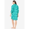 thumbnail image 2 of Dreams & Co. Plus Size Plaid Flannel Button-Front Sleepshirt, 2 of 6