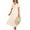 Beige, variant on Munlar Womens V Neck Sundress Beige A-line Flowy Short Sleeve Midi Dress Summer Ruffle Dress for Women