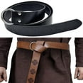 thumbnail image 3 of Xuanheng Ceinture de Scène Embossée Rétro Chevalier Accessoires Ceinture de Costume pour Mode Noir, 3 of 7