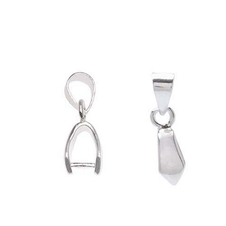 - Beadalon Silver Plated 4.7mm Pinch Slider Bail For Small Gemstone & Crystal Pendants (6)