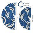 thumbnail image 5 of Blue and White Wave Christmas Tree Skirt Stand Mat Waterproof Floor Protection Mat for Holiday Decoration, 5 of 6