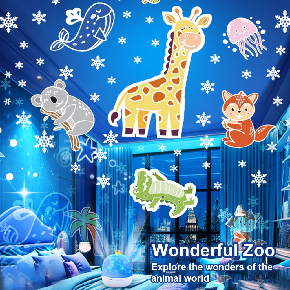 Night Light Projector With Music Rotatable Night Light For Night Light Projector (Rechargeable)