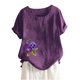 thumbnail image 1 of Camisetas de Manga Corta para Mujeres, Camiseta de Manga Corta Impresa Casual Hecha de 95% Poliéster 5% Spandex para Todas las Estaciones, Camisetas de Manga Corta para Mujeres, 1 of 6