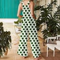 thumbnail image 4 of St Patricks Day -Stylish Sleeveless V-Neck Printed Jumpsuit Elastic Waist Casual Summer Wear For Women Beach Outings, 4 of 6
