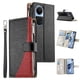 thumbnail image 1 of Funda cartera GANGXUN para OPPO Reno 10 Pro 5G , cuero PU con tarjetero, cremallera, correa de mano, soporte y protección 583°, 1 of 6