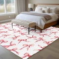 thumbnail image 5 of Rectangle Area Rug 6x9ft,Pink Bow Seamless Washable Carpet Non-Slip Runner Accent Rugs Indoor Floor Mat for Bedroom Living Room Decor,Romance, 5 of 9
