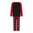 thumbnail image 6 of Christmas Family Matching Pajamas Set Glow in Dark Santa Print Tops+Plaid Pants Xmas Holiday Pjs Sleepwear Loungwear, 6 of 7