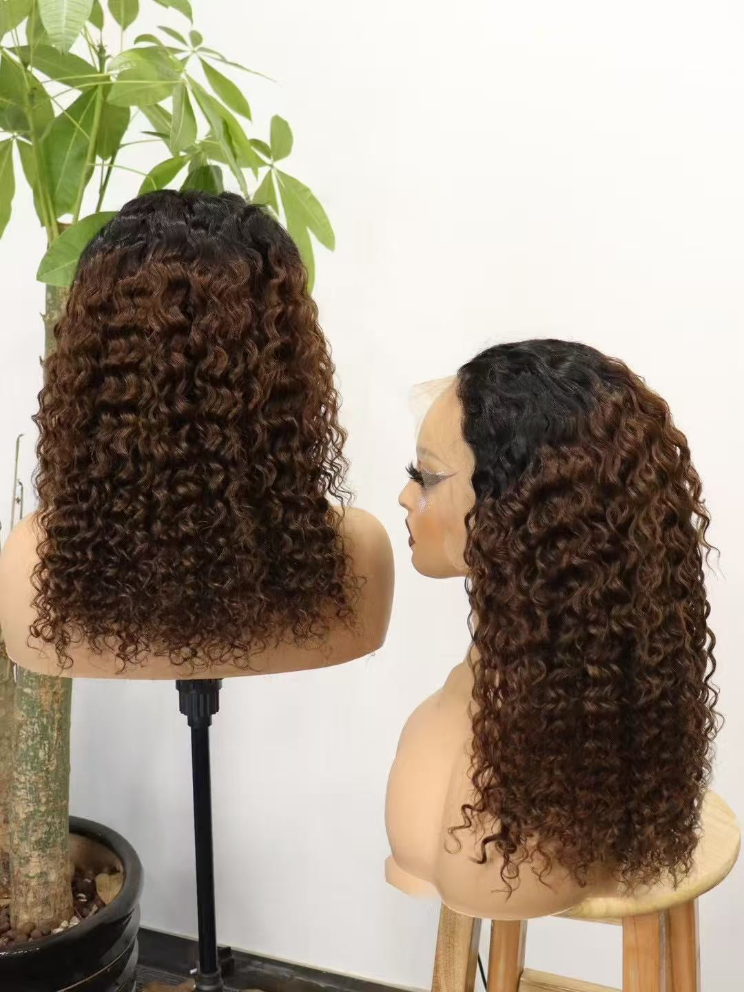 13x4 Full Frontal Lace Glueless 16inch BOB Wig many Colors available WATER WAVE 200% High-Density Pre-Plucked Human Hair Wigs Specification