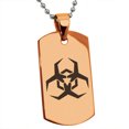 thumbnail image 1 of Stainless Steel Biohazard Malware Engraved Dog Tag Pendant Necklace, 1 of 1