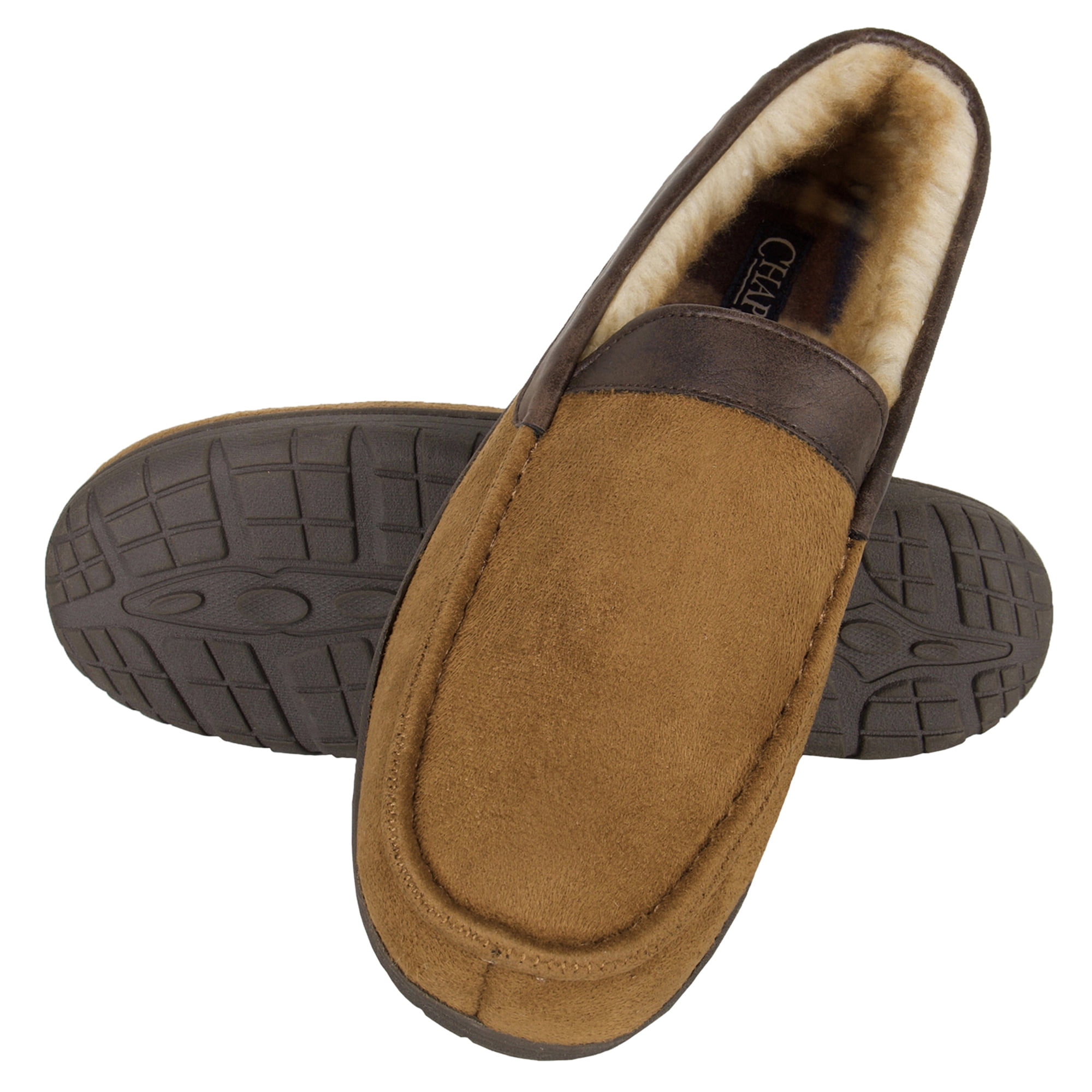 Chaps Chaps Men's Slipper House Shoe Moccasin Memory Foam Suede