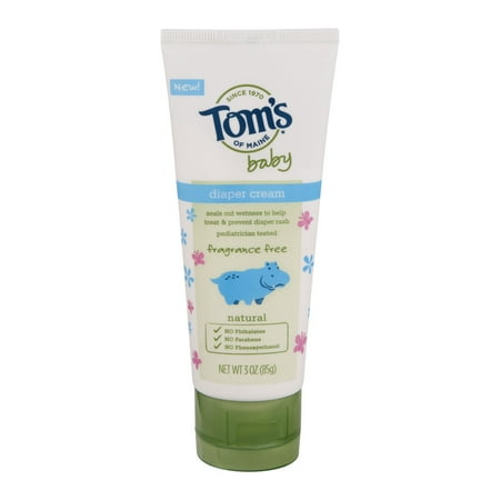 Tom's of Maine Baby Diaper Cream Fragrance Free, 3.0 OZ