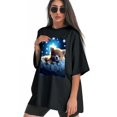 thumbnail image 3 of Plus Size Shirt for Women Black Tops for Women Short Sleeves Shirt for Women Cute Puppy T Shirt Crewneck Shirt for Women XS, 3 of 5