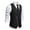 Black, variant on Aueoeo Men's Dress Vests Suit Twill Cloth Waistcoat Formal Business Slim Fits V-neck Sleeveless Jacket with Zipper