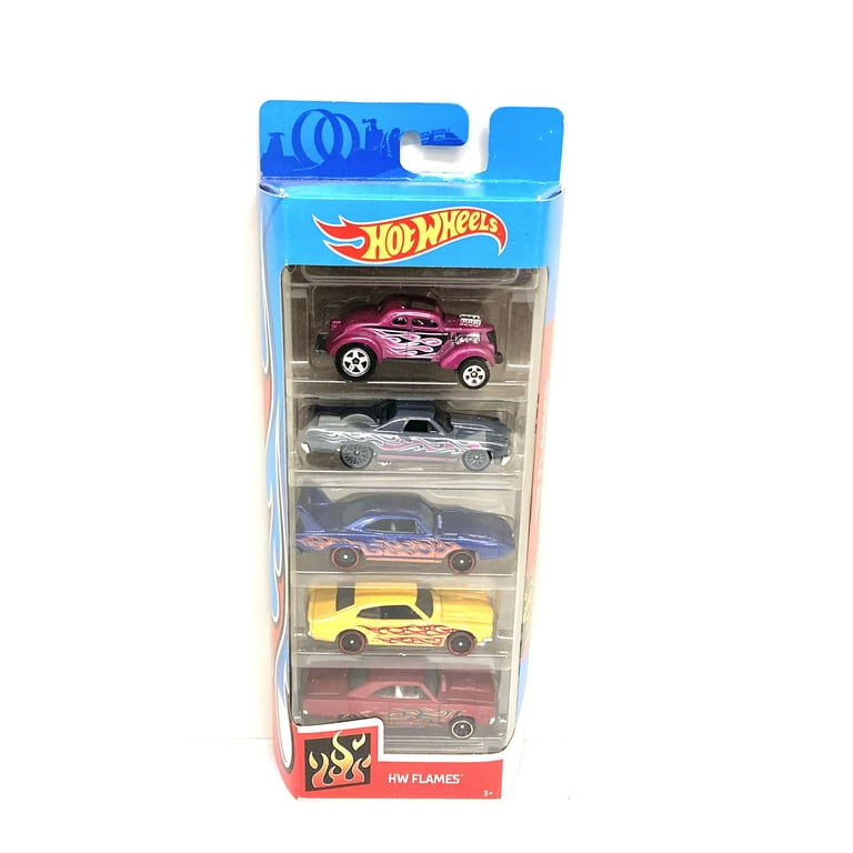 Pack Com 5 Carrinho Hot Wheels: Hw Flames - Mattel - Toyshow Tudo