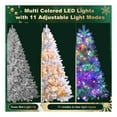 thumbnail image 4 of GDF Studio 7.4FT, 6FT, 4FT Pre-Lit Silver Artificial Christmas Tree Set of 3 with Metal Stand, 850 LED Lights, 11 Modes, 4 of 9