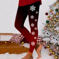 thumbnail image 2 of Gibobby Pantalones deportivos mujer Leggings deportivos estampados navideños de moda informal para mujer Leggings de yoga informales(Vino,CH), 2 of 5