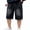 Black@GC@, variant on CONZONE Kids Boys Short Jeans Casual Denim Shorts For Child Elastic Waist Solid Color Wide Leg Denim Shorts With Pockets