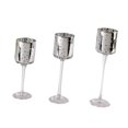 thumbnail image 4 of Candelabro de cristal de 3 uds, portavelas cónico para decoración del hogar, candelabro para chimenea, soporte para velas de fiesta y cena, portavelas estrellas plateadas, 4 of 8