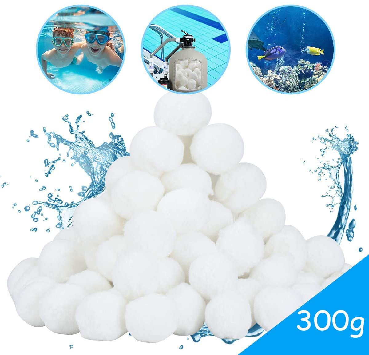 Pool Filter Balls, EcoFriendly Fiber Filter Media for Swimming Pool