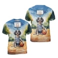 thumbnail image 3 of Happy Father's Day English Setter Playing Basketball with Best Dad Jersey All Over Print 3D Shirt Unisex Merch Dog Lover - 13006, 3 of 6