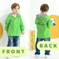 thumbnail image 2 of Younger Tree Baby Boy Girl Raincoat Kid Cute Cartoon Hoodie Zipper Rain Jacket Outfits for 2-3T, 2 of 7