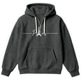 thumbnail image 4 of Valora Men Winter Outfit Hooded Sweatshirt for Everyday Casual Wear with Comfortable Fit and Front Pocket Black 5XL, 4 of 4