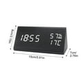 thumbnail image 2 of BallsFHK Digital Alarm Clock For Bedroom - Wooden Desk Clock With Date, Day Of The Week, Temperature, Nightstand Dimmer, Living Room, Adjustable Brightness, Auto DST, 2 of 2