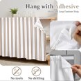 thumbnail image 5 of Oatmeal Striped Vintage Cabinet Curtains 35"W x 35"L, Light Brown Farmhouse Rustic Lines Sink Skirt for Bathroom Vanity Kitchen Self Adhesive, Dust-Proof Privacy Curtain for Shelves Closet Laundry, 5 of 8