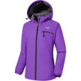 thumbnail image 3 of Women's Hooded Mountain Ski Jacket Outdoor Fleece Windproof Rain Jacket, 3 of 7