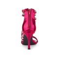 thumbnail image 2 of BLISSFUL STEP Women's Shoes Stiletto Heel Open Toe Ankle Strap Rhinestone Buckle Sandals Hot Pink 6, 2 of 7