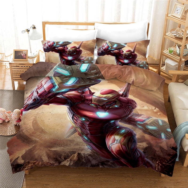 Marvel Spiderman iron man captain America 3d bedding set Duvet Cover Set  Popular The Avengers Bedding Set Twin Queen Size