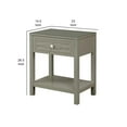thumbnail image 5 of Benjara Fimo 27 Inch Nightstand with Drawer and Shelf, Glass Top, Modern Taupe Wood, 5 of 6