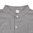 thumbnail image 6 of APEXFWDT Summer Linen Short Sleeve Set for Men - Breathable Button up Shirt + Elastic Waist Shorts with Pockets, 6 of 8