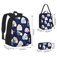 thumbnail image 4 of Naloa Mom And Baby Owls Print Large Capacity Backpack Lunch Bag Pencil Case Combination 3 Piece Set for Student, 4 of 8