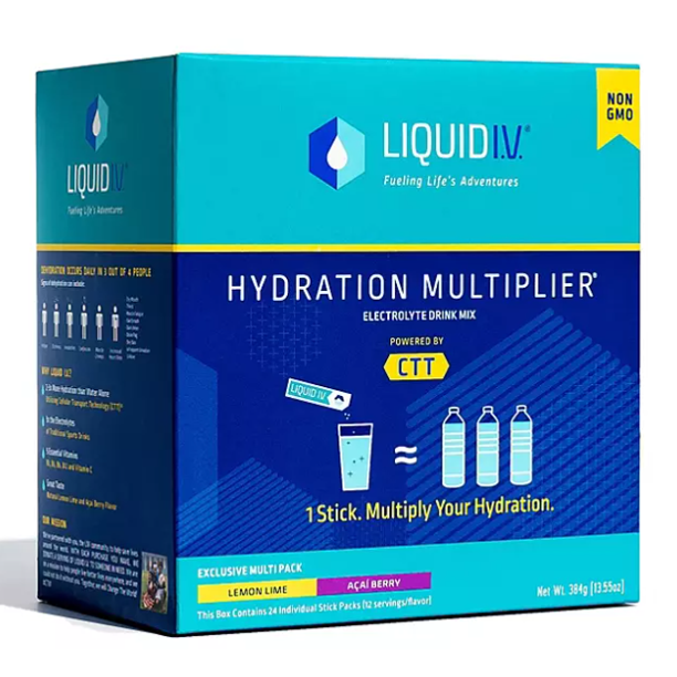Liquid I.V. Hydration Multiplier Electrolyte Powder Packets, Lemon Lime