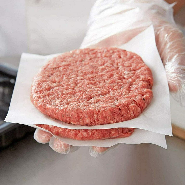 Torubia Waxed Butcher Paper Sheets, Hamburger Patty