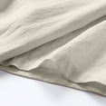 thumbnail image 4 of Mens Cotton Linen Polo Shirts Casual Short Sleeve V Neck Shirt Summer Beach Hippie Tshirt Shirt for Men Big and Tall Size M-3XL Beige, 4 of 7