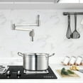 thumbnail image 6 of WOWOW Brass Pot Filler Faucet Kitchen Sink Wall Mount Brushed Nickel Folding Faucet, 6 of 6