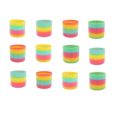 Spring Toys Classic 12 Pack Slinky Spring Toy with Assorted Colors, Plastic Spring Toy for Birthday Party Favors, Goodie Bag Fillers, Gifts ()