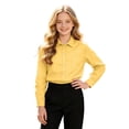 thumbnail image 5 of JAJAHO Tween Dress Shirts Boys And Girls Plain Long Sleeve Button Down Shirts, Sizes 9-16Y, 5 of 7