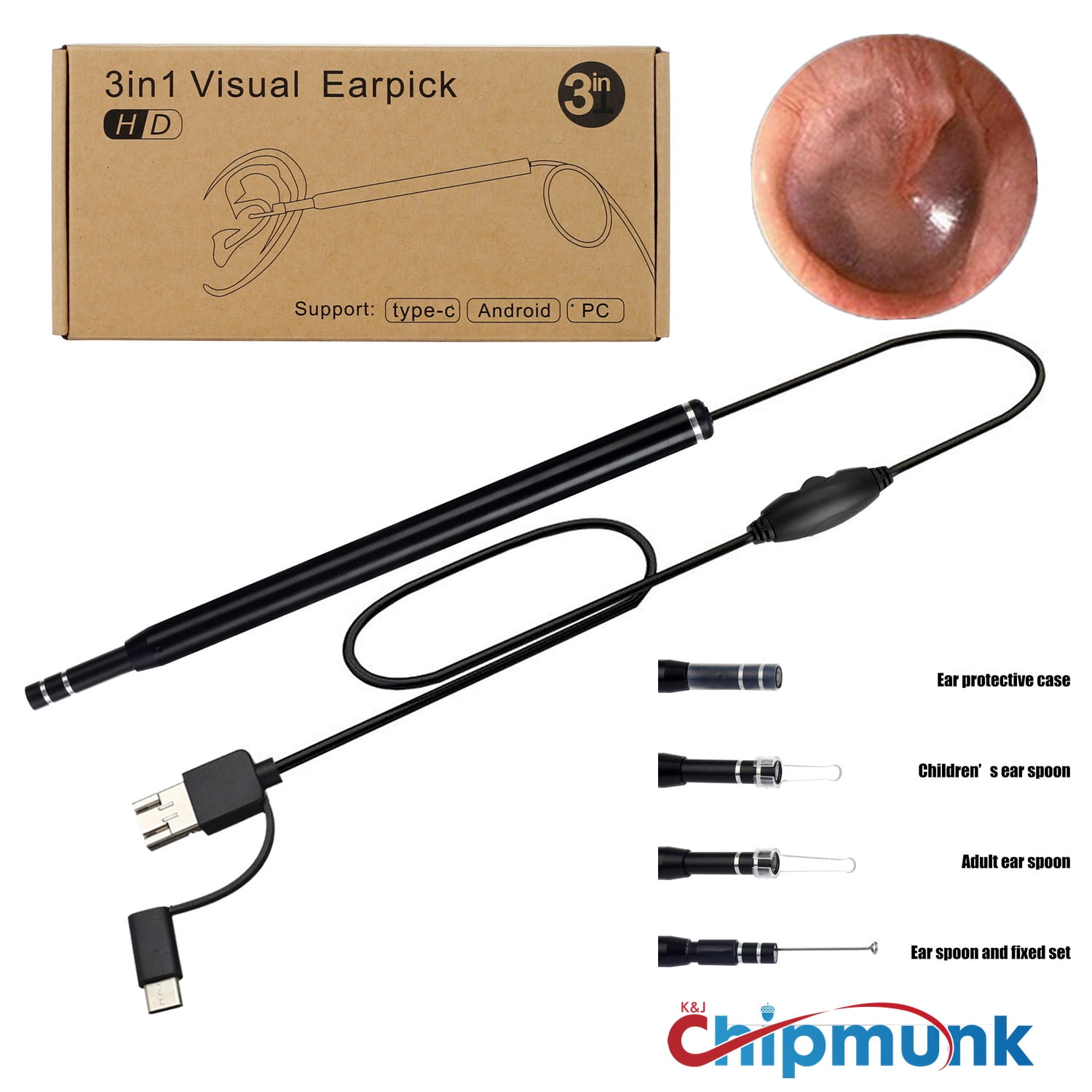 Ear Wax Removal Endoscope Ear Cleaner Ear Cleaning Kit Ear Wax Removal